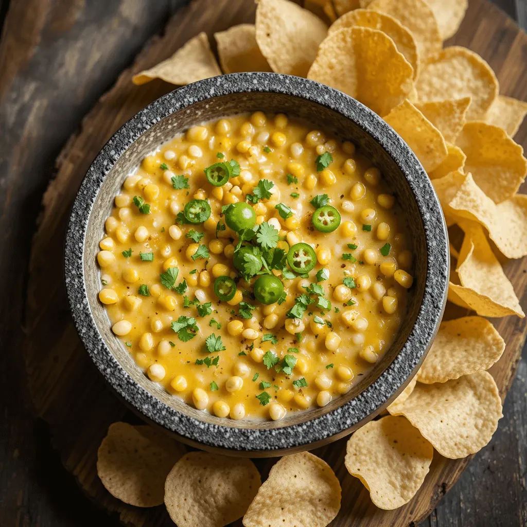 Golden baked cheesy corn casserole with a crispy breadcrumb topping and melted cheese