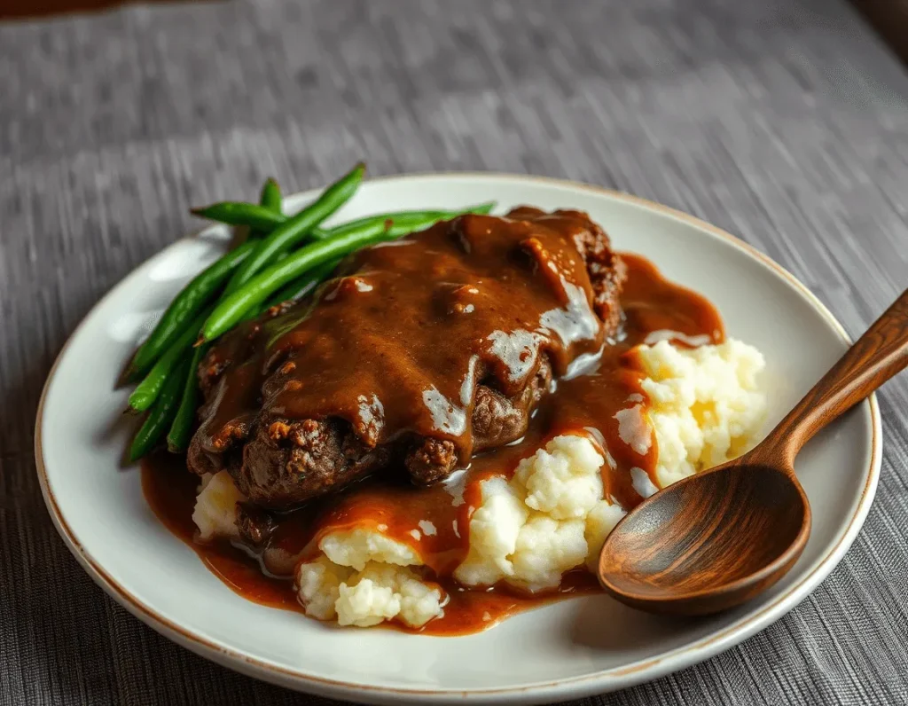 Air Fryer or Oven Baked Salisbury Steak