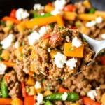 Mediterranean ground beef stir-fry
